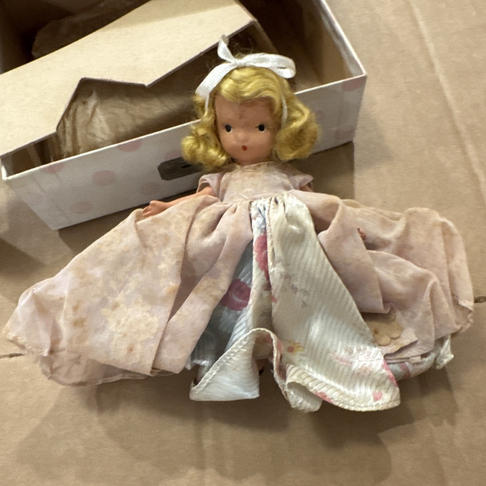 Vintage Nancy Ann Doll Cinderella Went To The Ball Jt1007 Original Box Arms Move